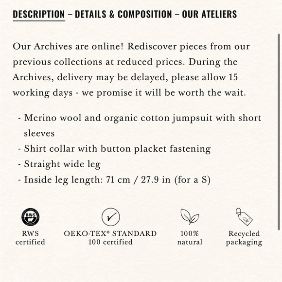 Sezane Olive Green Jumpsuit - Picture 4 of 12